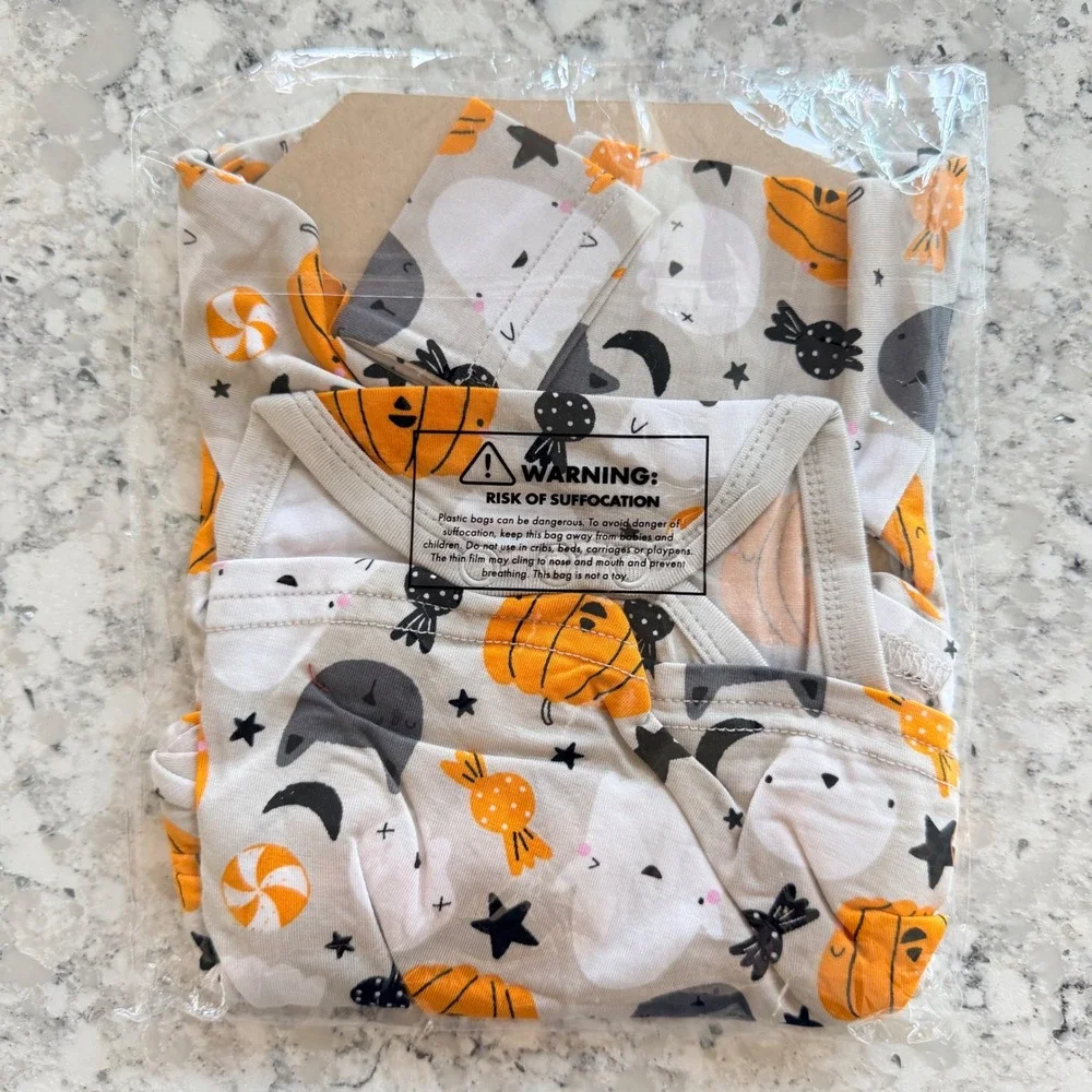NWT Little Sleepies Boo Crew Long Sleeve Twirl Dress with bodysuit 0-3 months